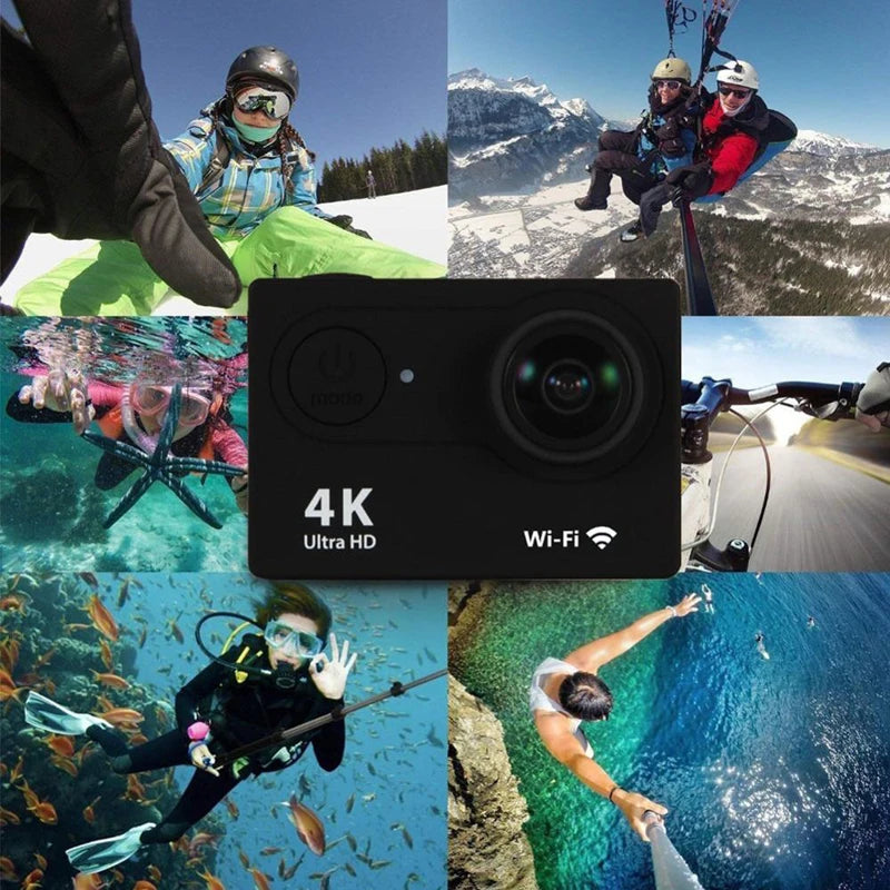 4K Waterproof Action Camera with WiFi - 170° Wide Angle
