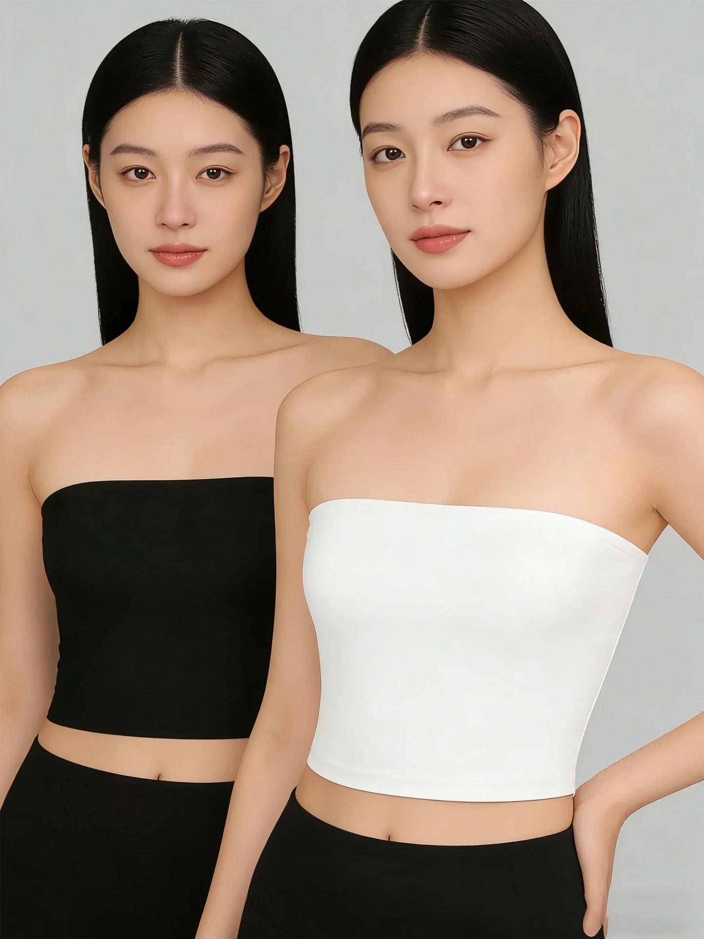 Women's Strapless Backless Halter Blouse, 2-Pack — Sexy Summer Tops