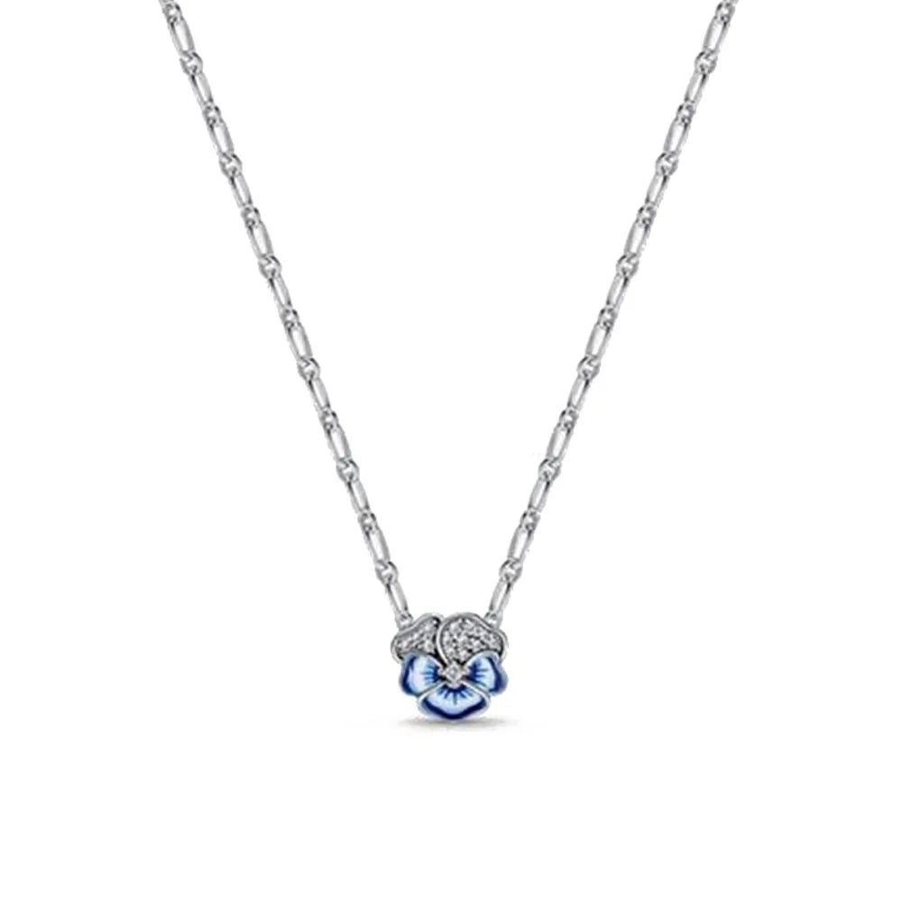 925 Silver Heart & Bow Necklace - Exquisite Women's Jewelry Gift