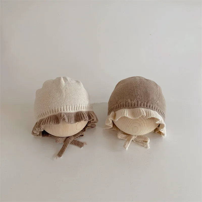 Baby Girl Knitted Ear Flap Hat - Warm Winter Bonnet, 0-2 Years - photo 2