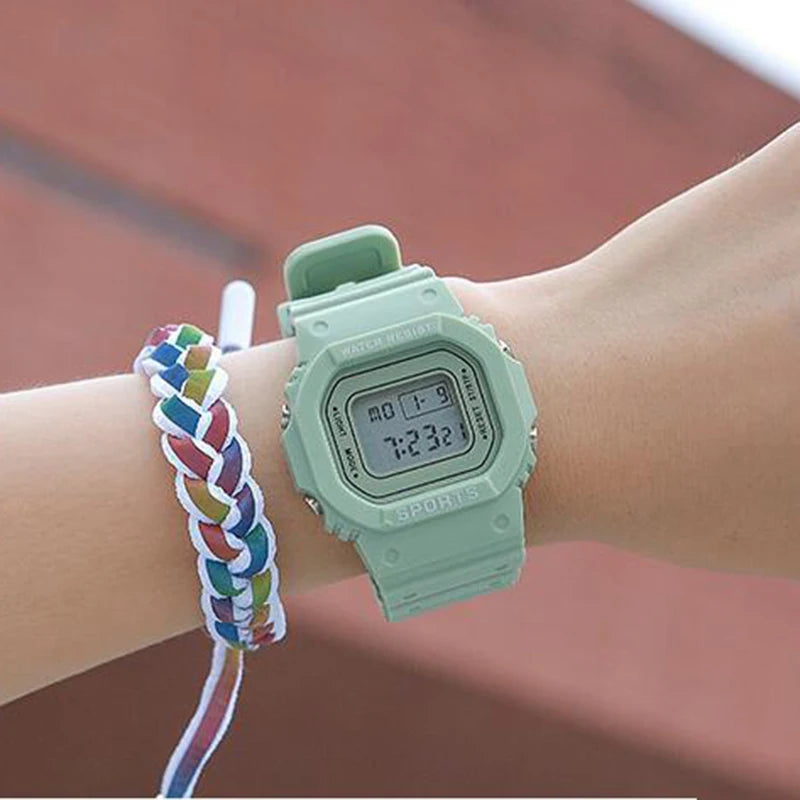 YIKAZE Square Digital Watch – LED Sports Watch for Men, Women & Kids