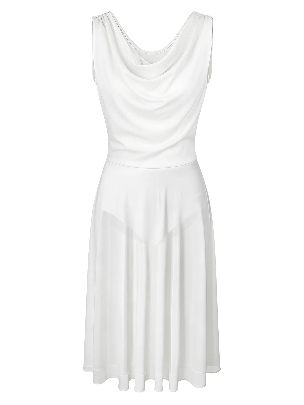 Women's backless V-neck mesh tulle lyrical dress
