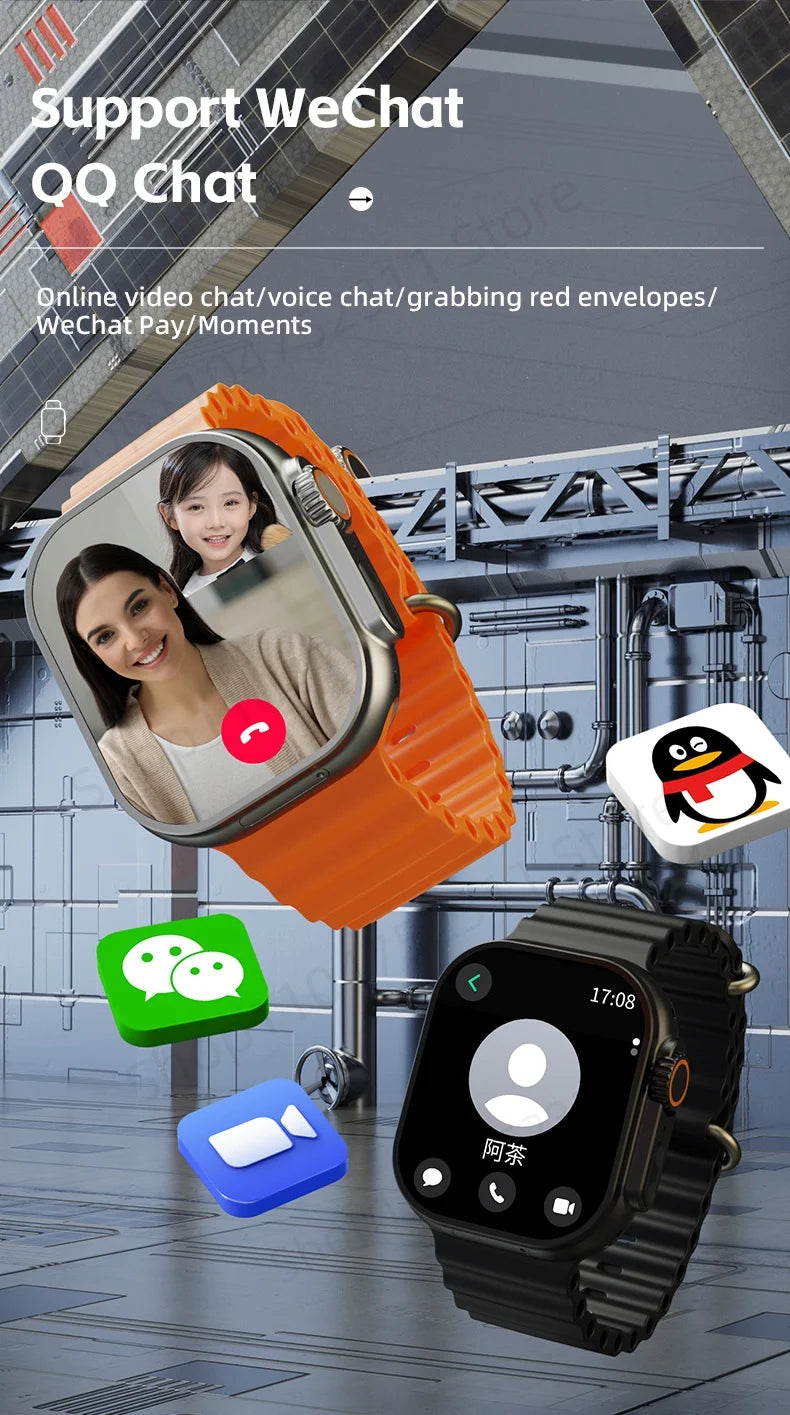 CD12 Smartwatch Upgrade Android 12.0 Smart Watch With 2.26inch Amoled Screen 180° Rotary Camera GPS WIFI Compass Sim Card Slot