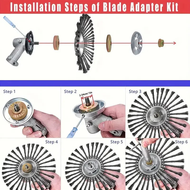6 Inch Grass Trimmer Head Replacement Universal Fit for Lawn Mower Easy to Install Gardening Tool Accessories