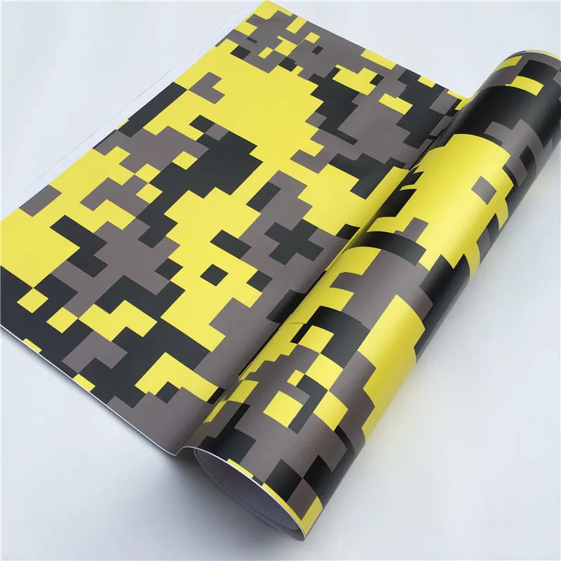 Arctic Snow Black Camo Vinyl Car Wrap Film Camouflage Vinyl Wrapping Sticker Console Computer Laptop Scooter Motorcycle