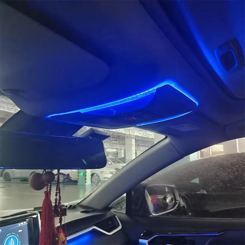 LED Atmosphere Lights Ice Blue Car Interior Decorative Lamp For Toyota RAV4 XA50 2019 2020 2021 2022 2023 Roof reading light