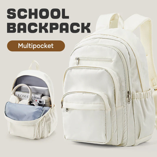 Multi-Pocket School Backpack for Girls &amp; Teens