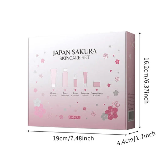 LAIKOU Sakura 5-Piece Korean Skincare Set - Cleanse to Moisturise Kit - photo 6