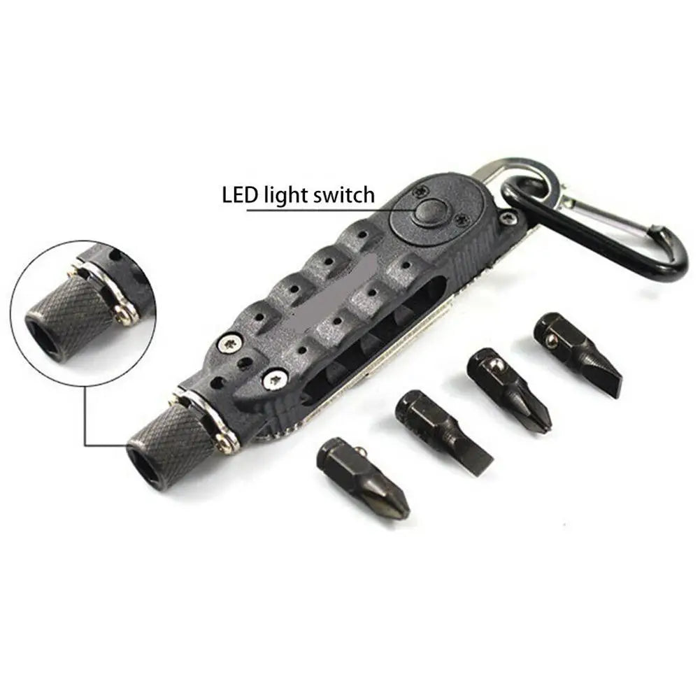 Multifunctional Mini Screwdriver Outdoor EDC Keychain Shape Screwdrivers Portable Steel Repair Tool