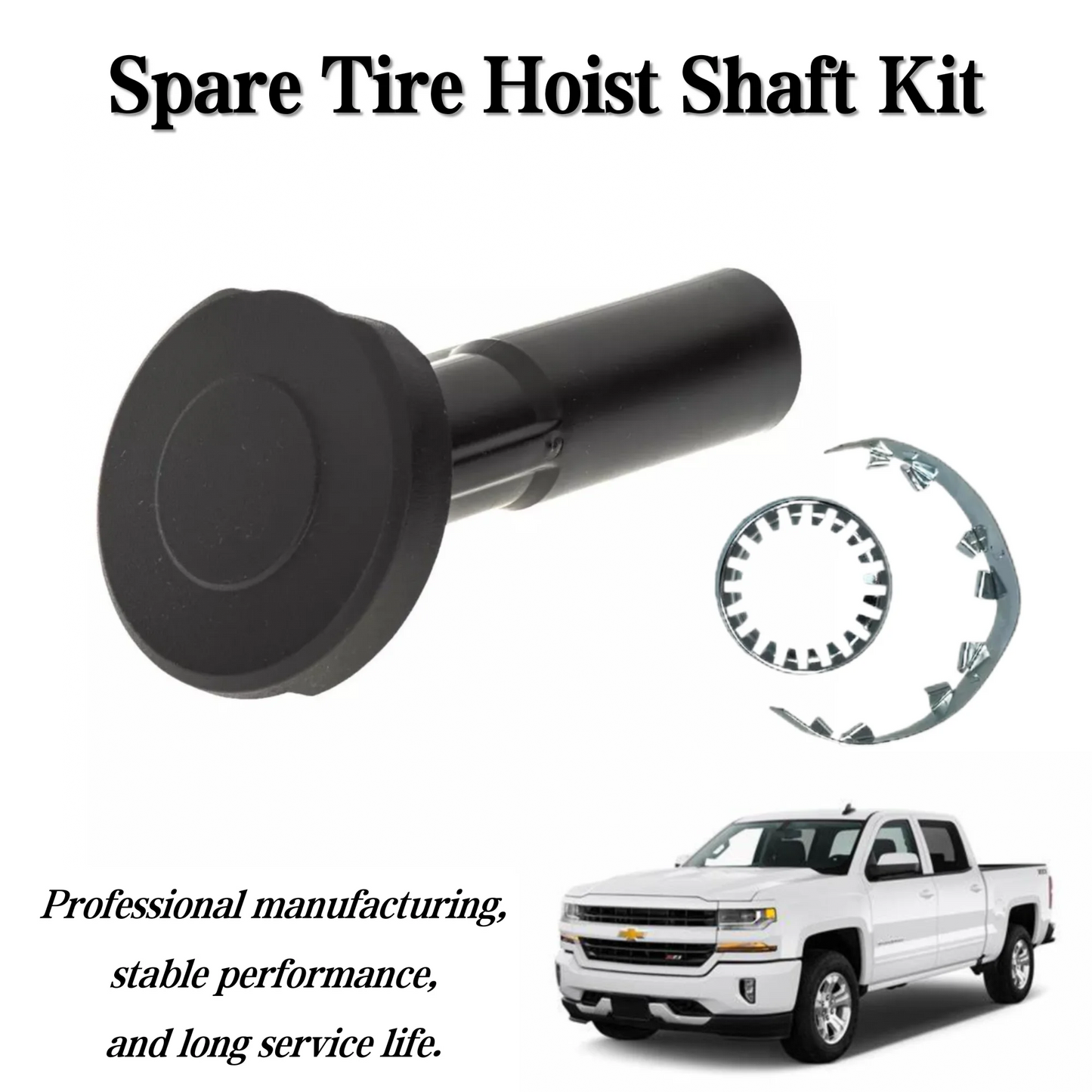 Spare Tire Hoist Lock Cylinder & Tube (22979267) — Chevrolet Silverado & GMC Sierra (2014–2018)