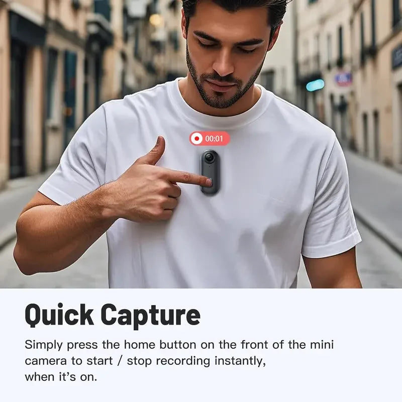 Mini Body Camera — Helmet & Handlebar Motorcycle Sports Cam