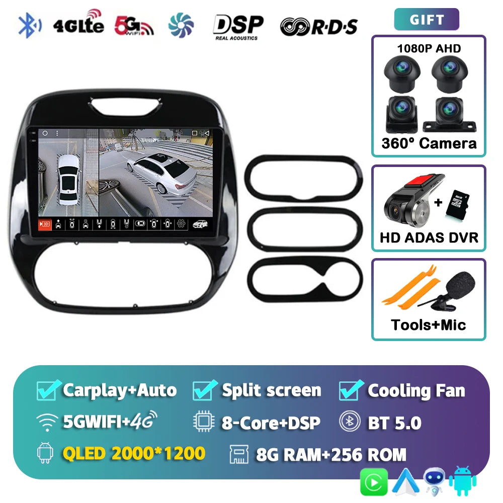 Android 15 Car Radio For Renault Kaptur Captur Clio Samsung QM3 2026 2026 2026 2026 Wireless Carplay multimedia Android Auto 4G