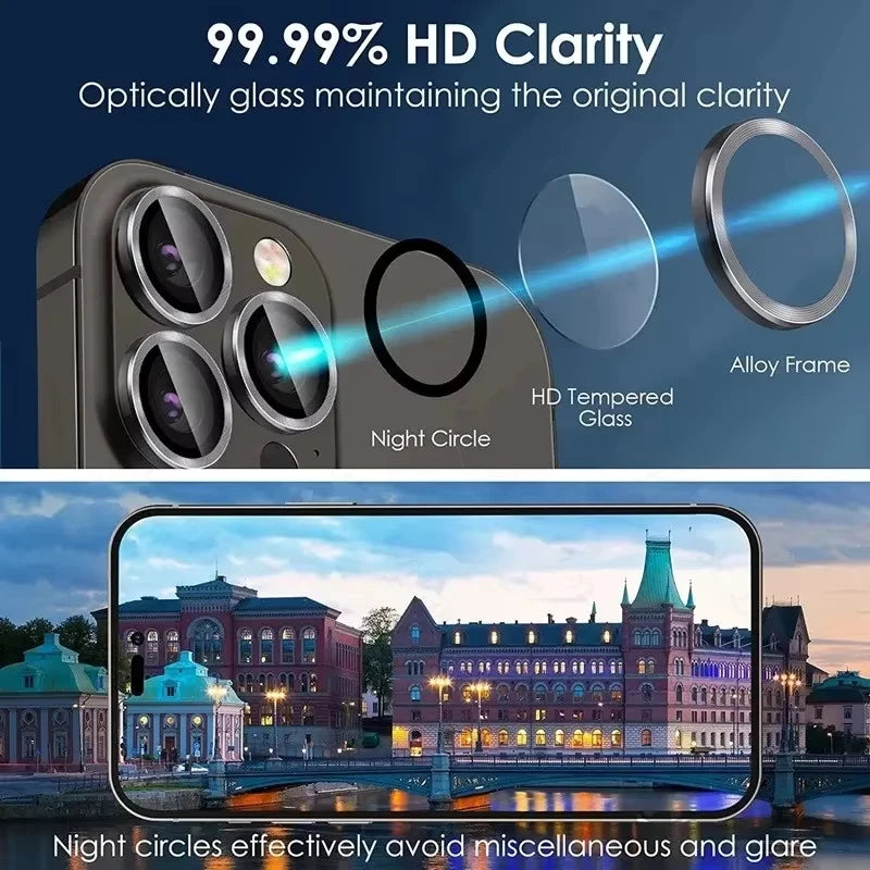 Metal Camera Lens Protector Glass For iPhone 16 17 15 13 11 12 14 Pro Max Air Back Lens Protection Film For iPhone 12 13 Mini