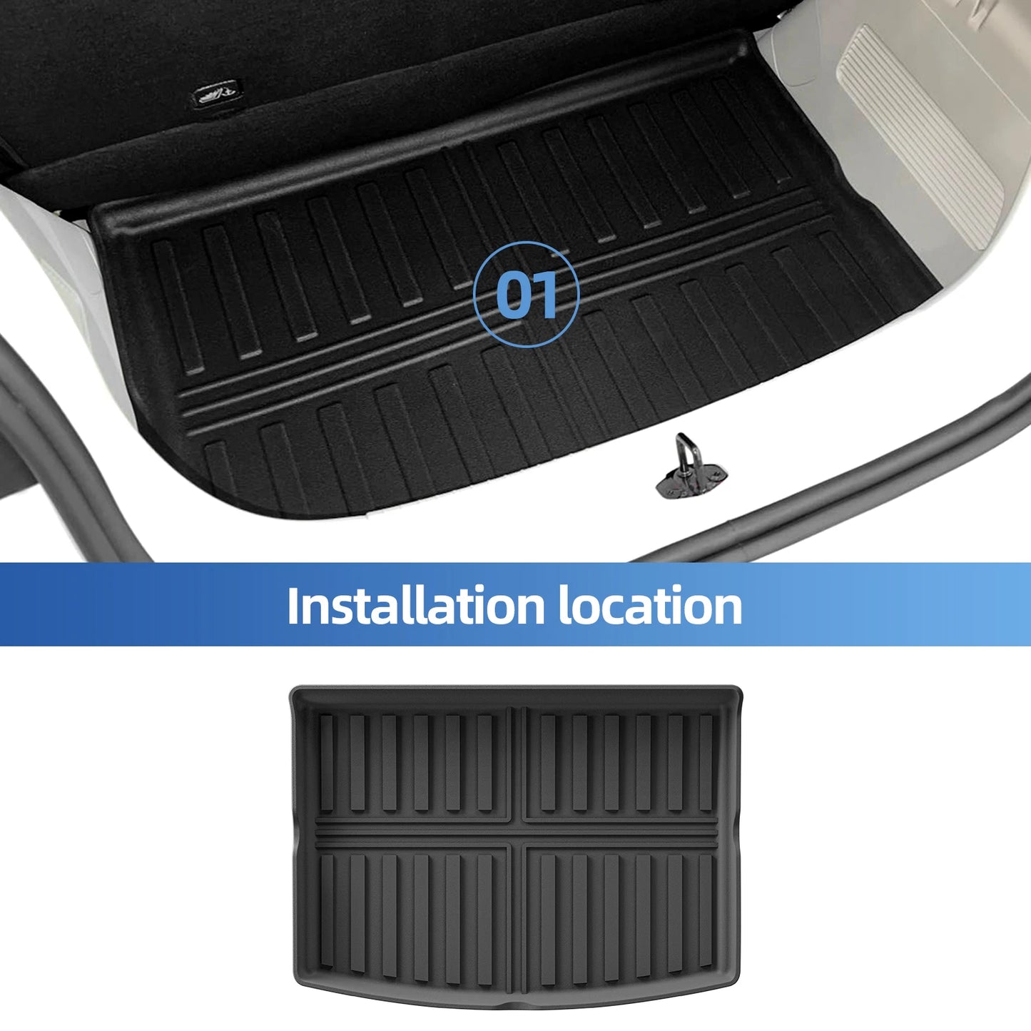 for Leapmotor T03 EV 2026 2026 2026 Car Floor Mats Trunk Pad TPE 3D Foot Mat Odorless Tray Anto Accessories Black