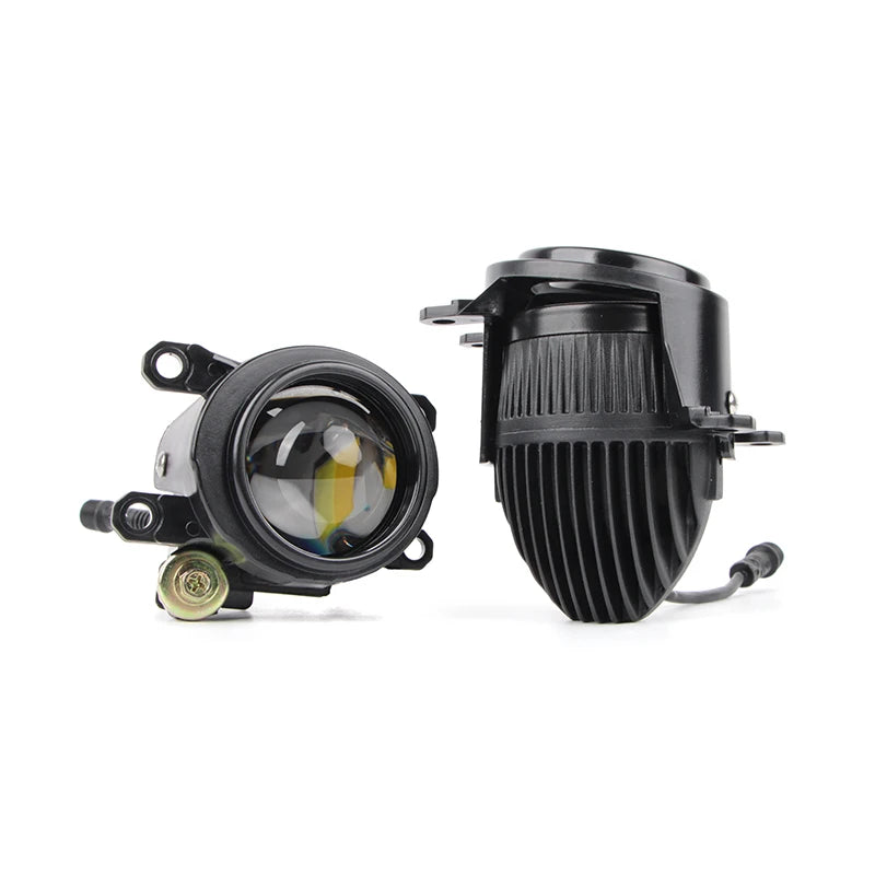 2.0 Bi Led Projector Lens Auto LED Fog Lights 3000K 4300K 6000K High and Low Beam for Toyota Nissan Tricolor Lens Fog Lamp