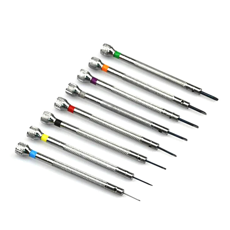 13PCS Metal 0.6-2.0mm Professional Slotted Cross Screwdriver Set for Watchmaker Watch Repair Screwdriver Tools Kit