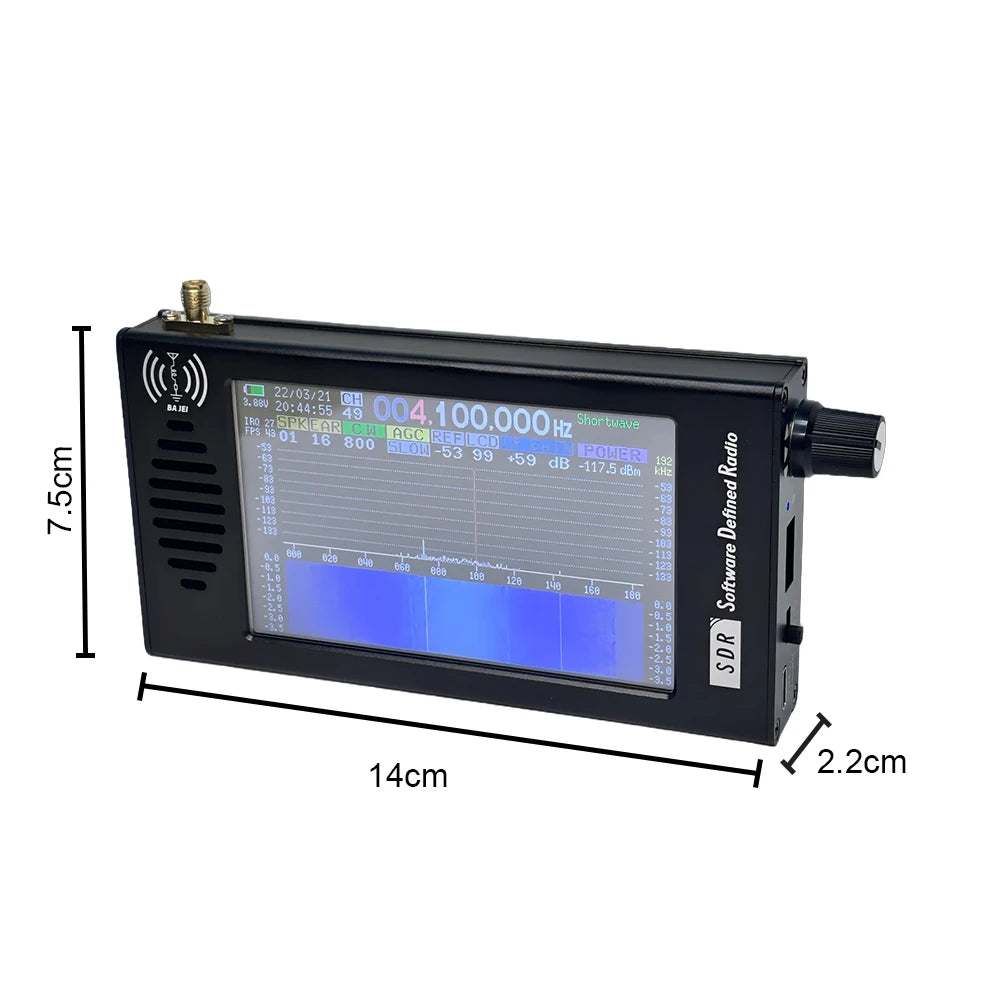 0.1-149MHz‌ SDR V5 Radio Digital Demodulation Shortwave FM MW SSB CW HAM Radio Receiver Tranceiver DSP HT004 Signal Amplifier