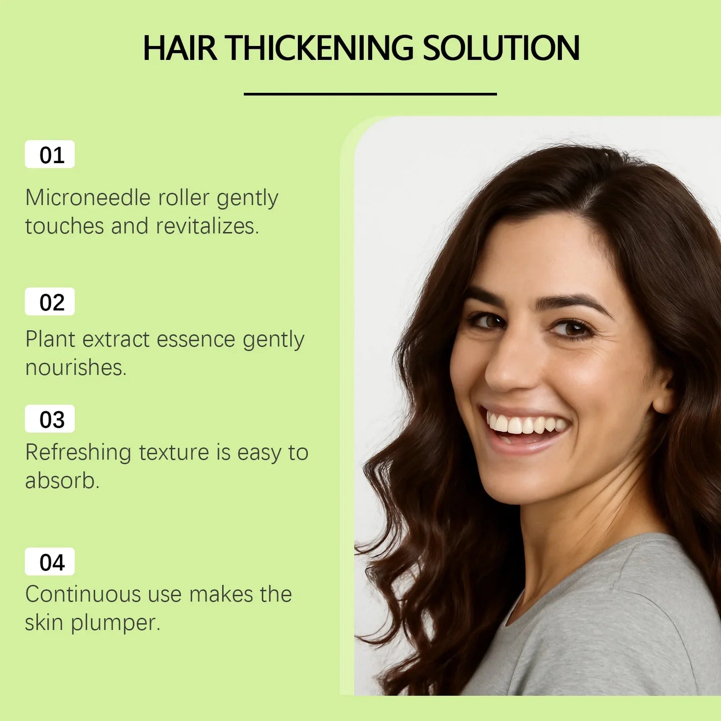 Anti-Hair Loss Scalp Care Roller Serum Kit Nourishes Roots Strengthens Hair Prevents Baldness Daily Care
