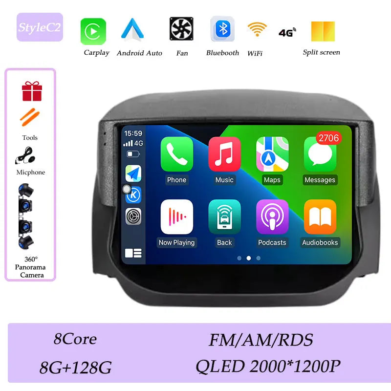 Android Car Stereo for Ford EcoSport (2014–2018) — Wireless CarPlay, GPS, WiFi, Bluetooth, Split Screen