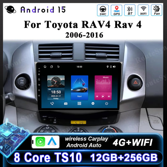 Car Stereo with Apple CarPlay & Android Auto, Compatible with Toyota RAV4