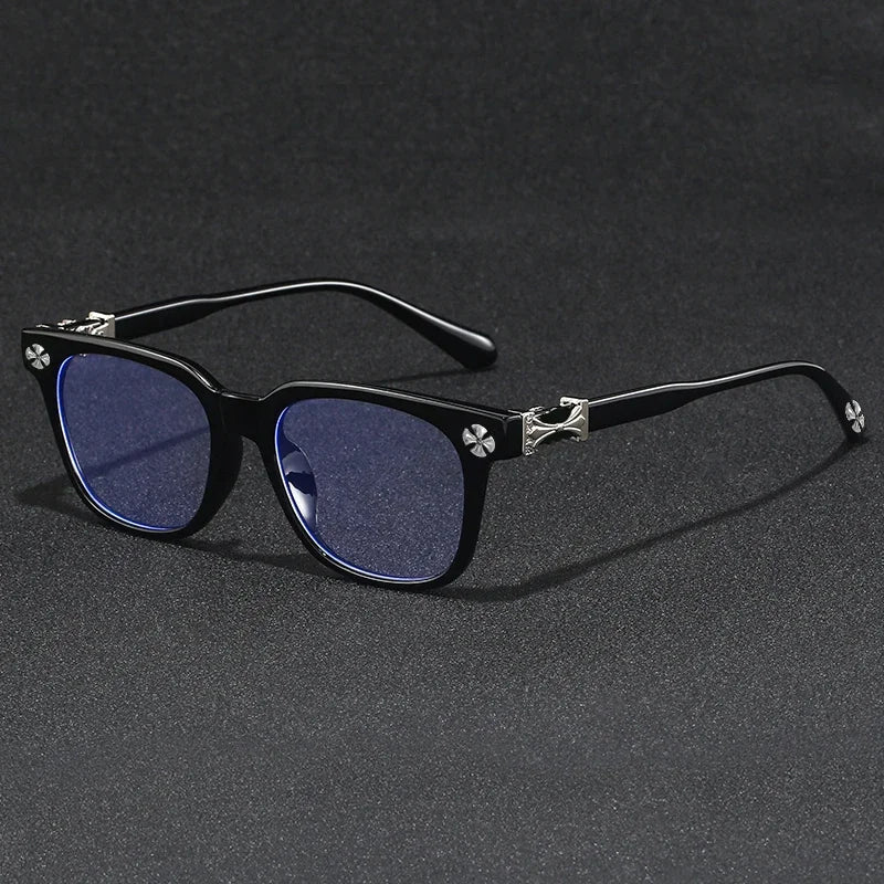 Oversized Blue Light Blocking Glasses for Women — Rhinestone