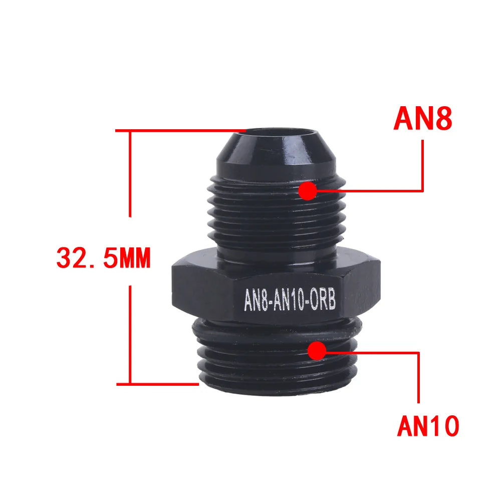 Universal AN6 AN8 AN10 To AN To M14/M16/M18x1.5 Thread Straight Fuel Oil Air Hose Fitting Male Adapter Car Auto Accessories