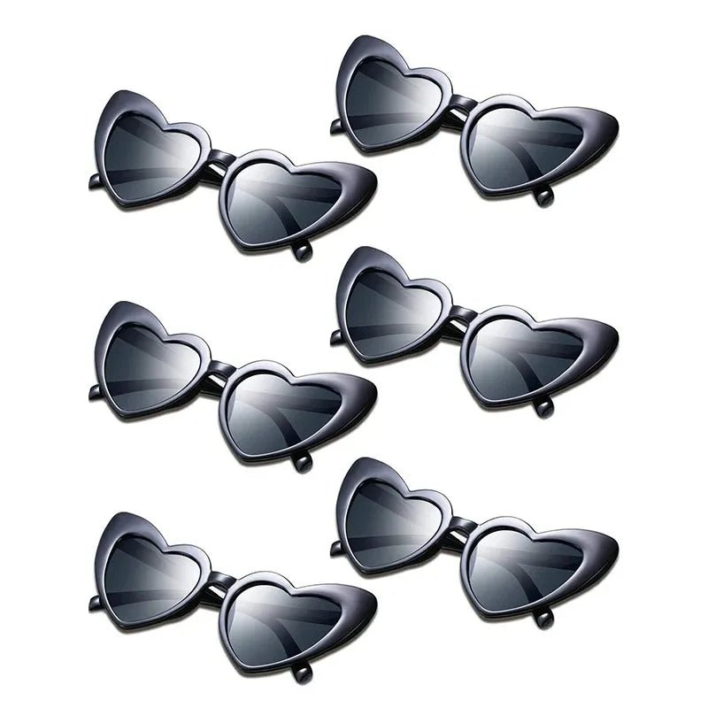12-60Pcs Wedding Bodas Heart Sunglasses Bachelorette Bachelor Hen Party Glasses Team Bride Bridesmaids Groomsmen Gifts for Guest