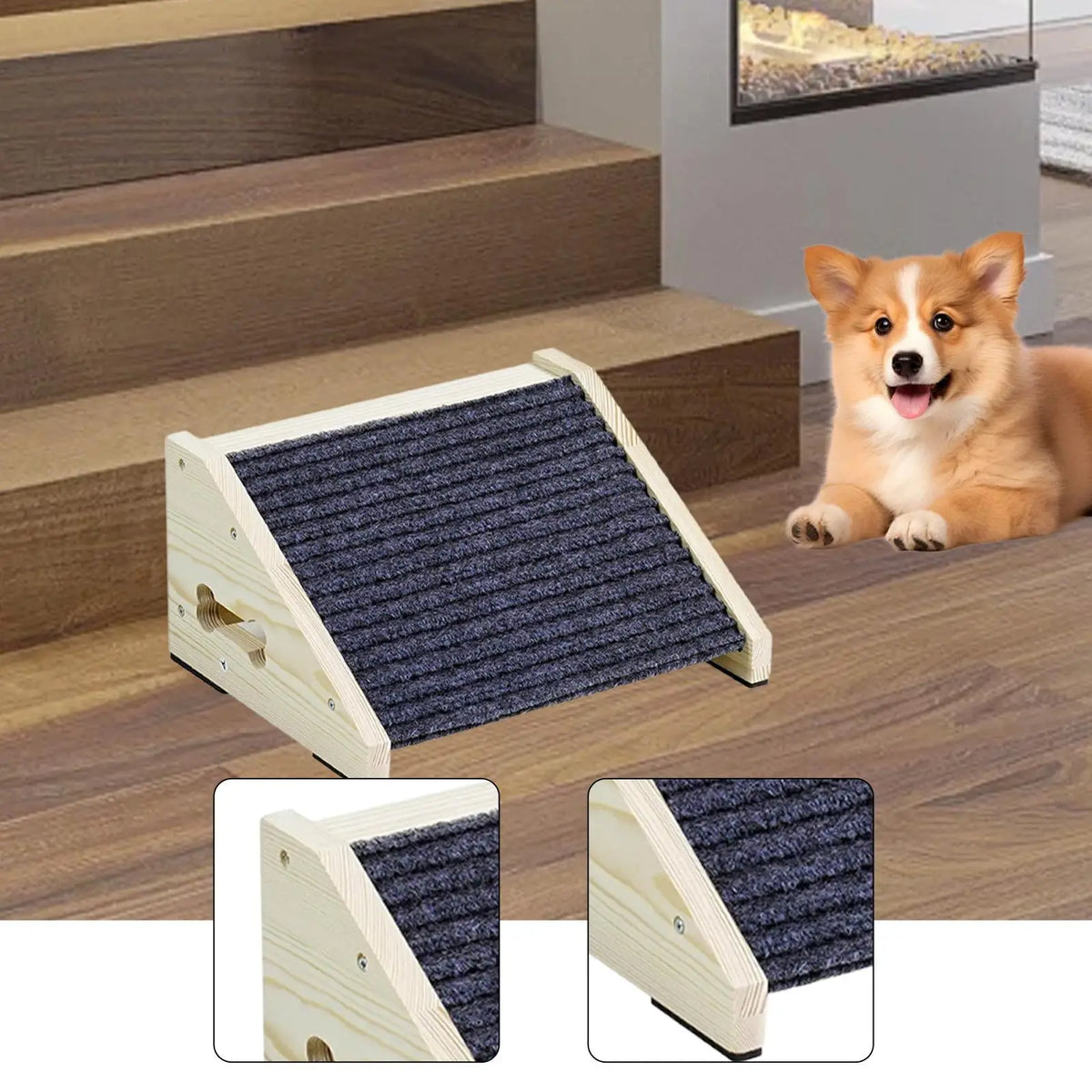 Easy-Assembly Anti-Slip Dog Stair Ladder - Sofa & Bed