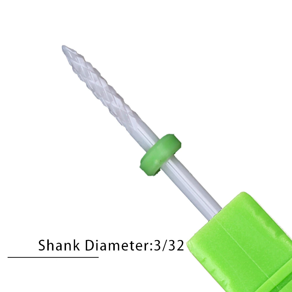 Nail Drill Bits Flame Ceramic Cutters for Manicure Electric Pedicure Nail Bits Gel Polish Remover Files Burr Nail Accessories
