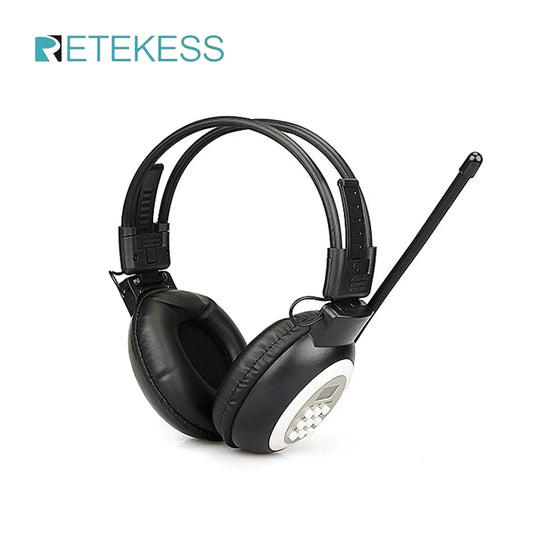 RETEKESS TR101 FM Headphone Radio Receiver Wireless Headset Radio Earphone Receiver Conference Interpretation Meeting Translate