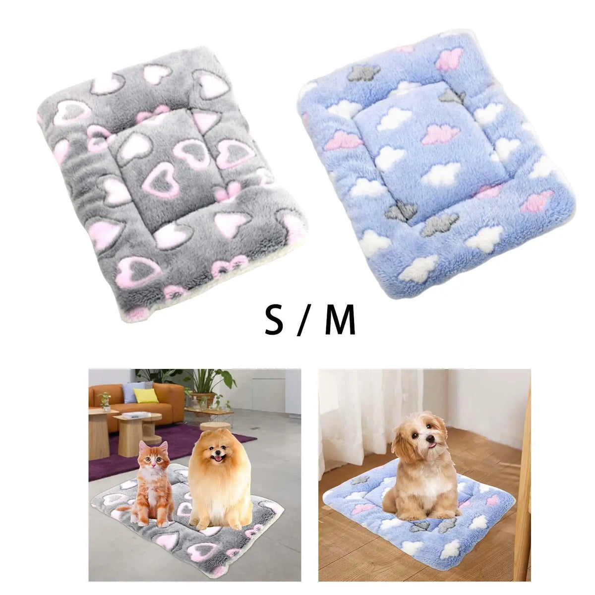 Heated Fleece Pet Bed Mat - Cat & Dog Blanket – photo 2