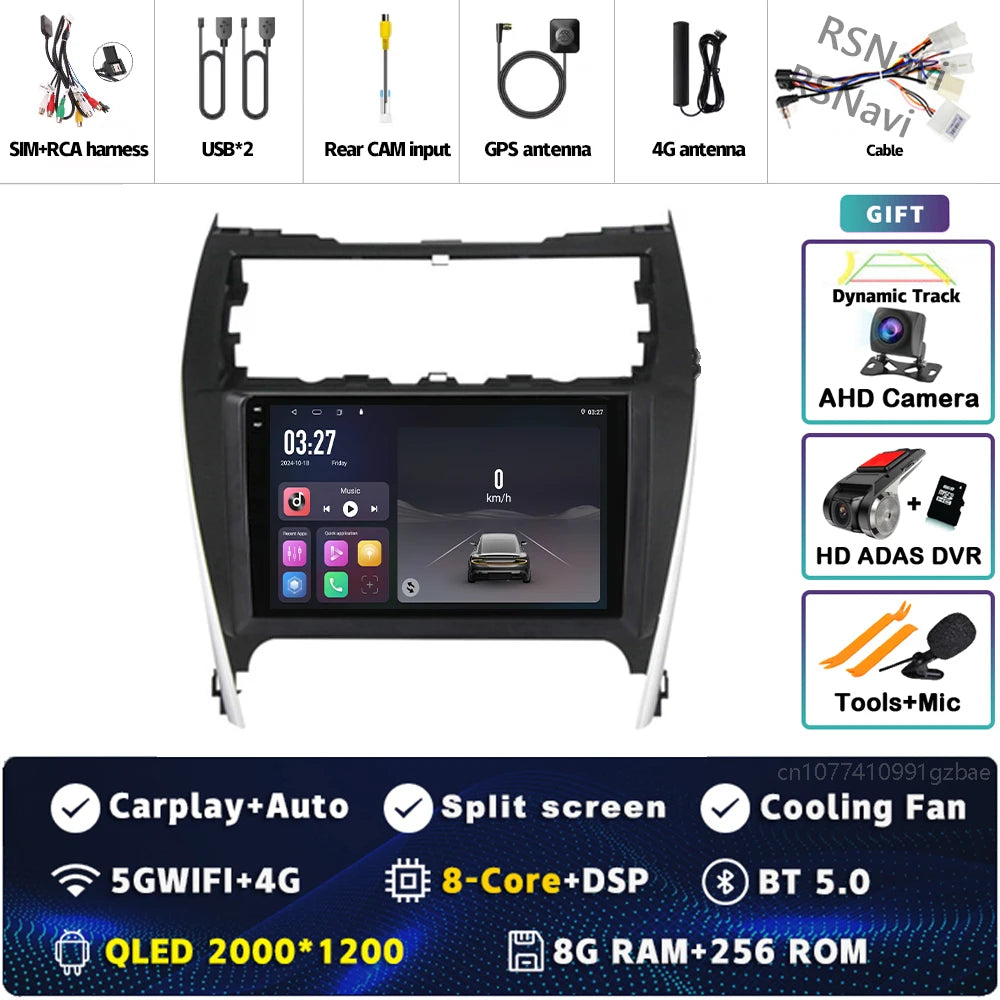 Android 16 For Toyota Camry US 2012 - 2014 2K QLED Android Car Radio Multimedia Video Player GPS Stereo CarPlay 4G Head Unit