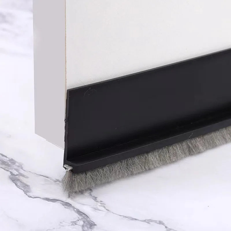 Door Draft Stopper with Brush - Rubber Door Sweep Seal Strip - photo 9