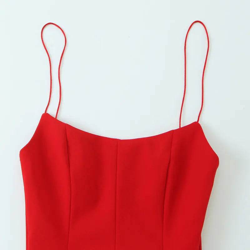 Ele Bal Crop Top Women's Faion Spring Summer Slim Fit Elastic Skirt Sle Hemline New Arrival Vest Strap Tops