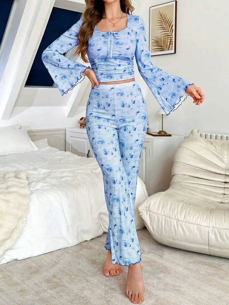 Women's pyjama set, sleep shirt and pants — view 24 of 26