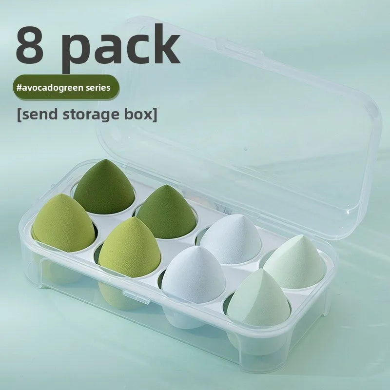 Makeup Sponge Set Dual Use for Liquid/Powder Foundation Beauty Egg Finger Sponges Cosmetic Puff Women Makeup Tools with Box