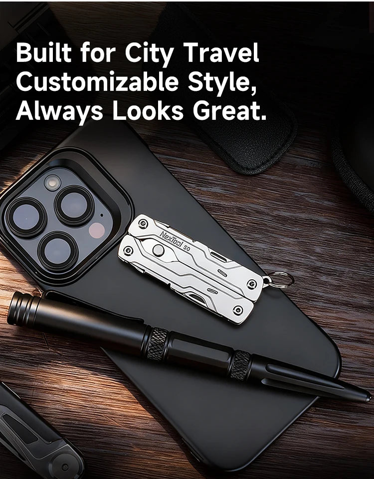 NexTool 8 In 1 Micro Multitools S0 Mini Sailor Scissors Mini Pocket Multitool EDC Folding Hand Tools Camping Survival Multitool