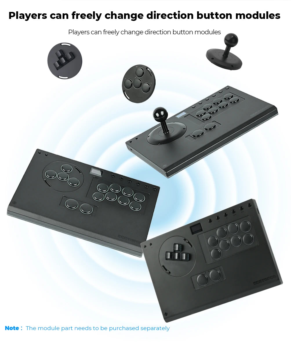 Haute42 X-Move Aluminium Alloy Hitbox Leverless Controller Stickless Fightstick For PC/PS4/PS5 Arcade Game Controller Joystick