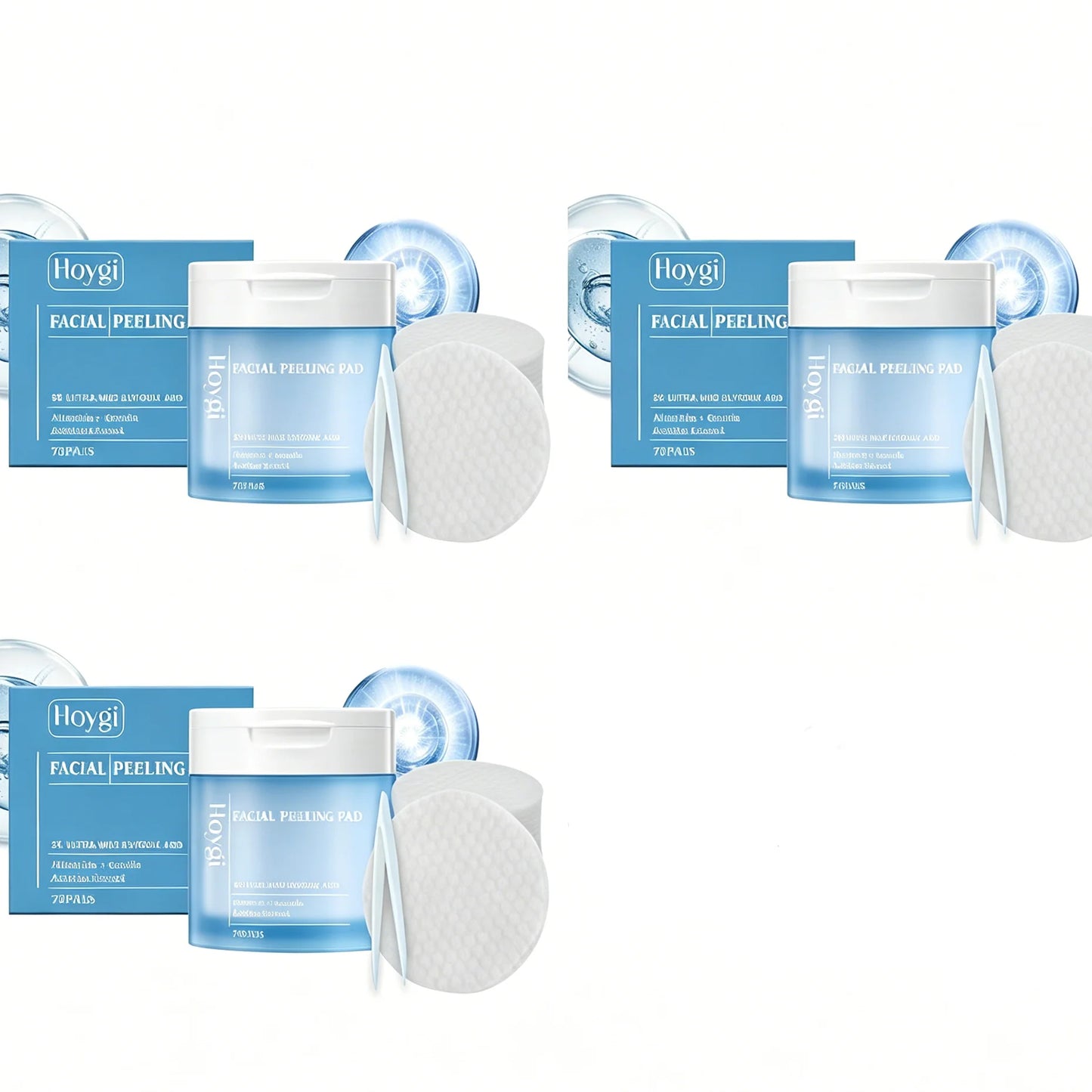 2-in-1 The Pore Eraser" Salicylic Exfoliating Pads-Double Acid Action:AHA+BHA,Clear Pores&Acne&Blackhead Terminato,Full-Body Use