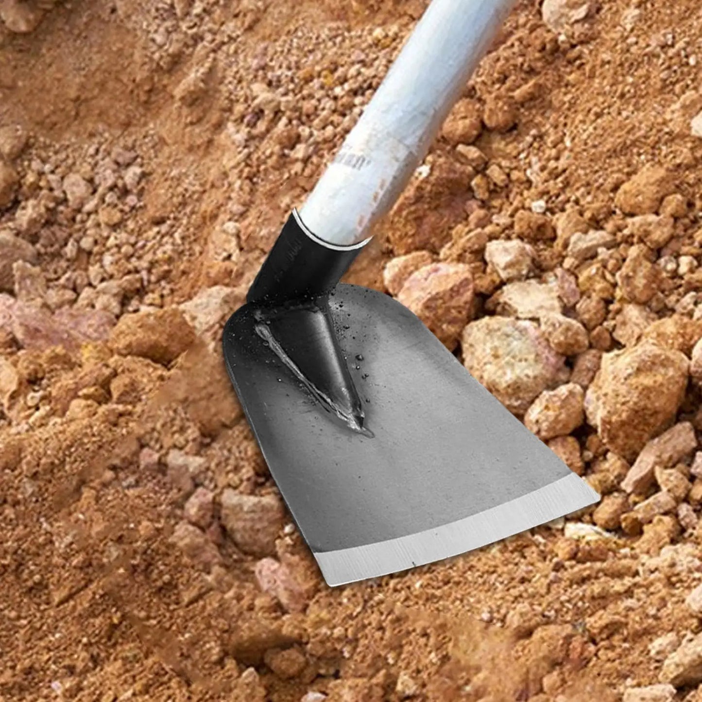 Heavy-Duty Manganese Steel Garden Hoe — Weeding & Cultivator Tool