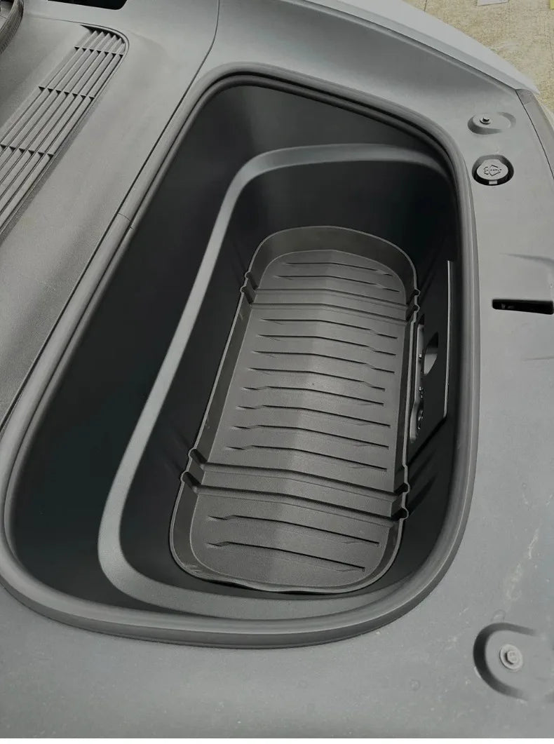 For Tesla Model Y 2026 Juniper TPE Front Trunk Cargo Liner Tray Mat Frunk Layered Partition Plate Organizer Divider Baffle Board