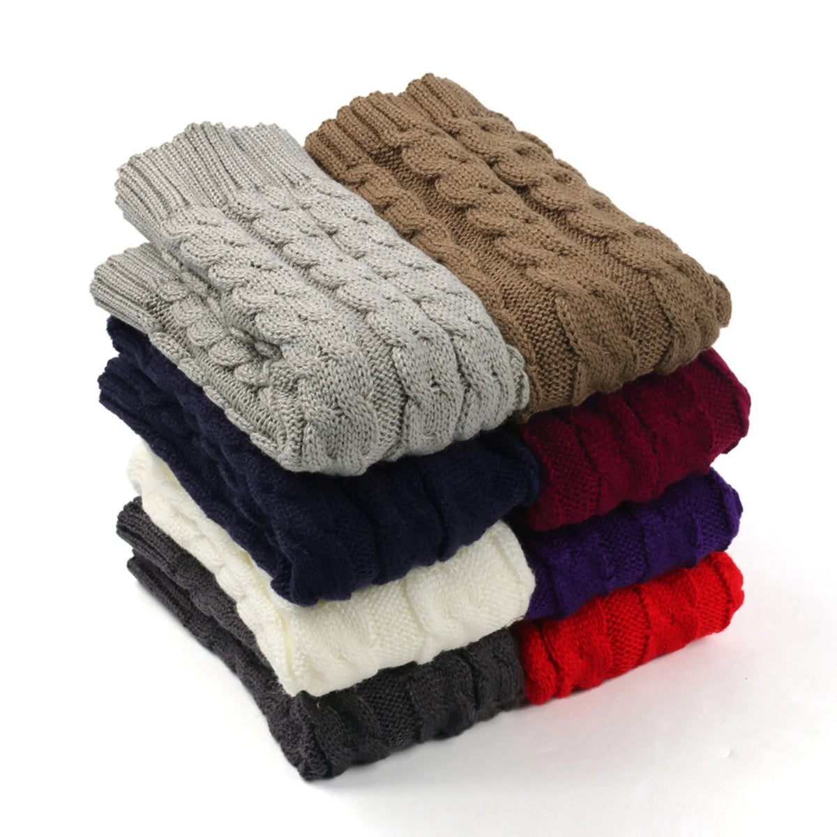 Women's Long Crochet Leg Warmers - Ankle to Knee Knit Boot Covers - photo 3