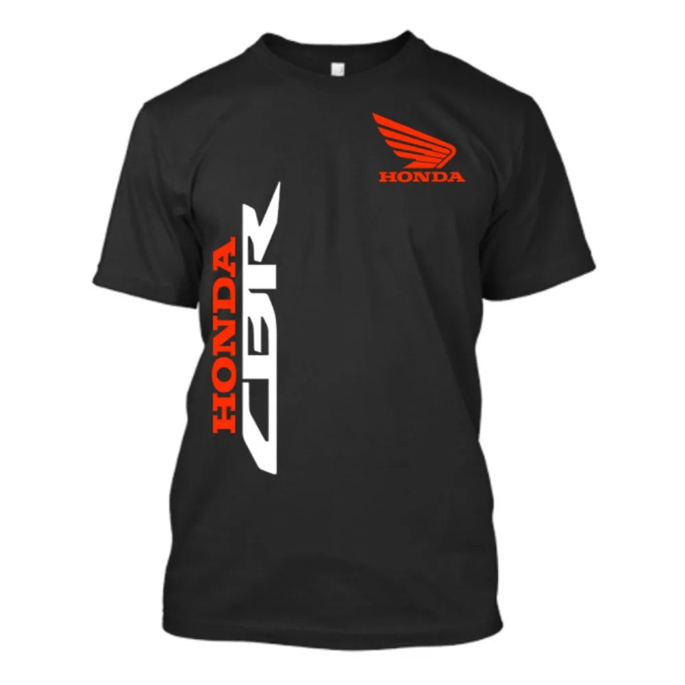 Honda Men's and Women's T-shirt Honda CBR Cycling Tee Summer New Motorcycle Riding Off-road Short-sleeved Spring Racing Top
