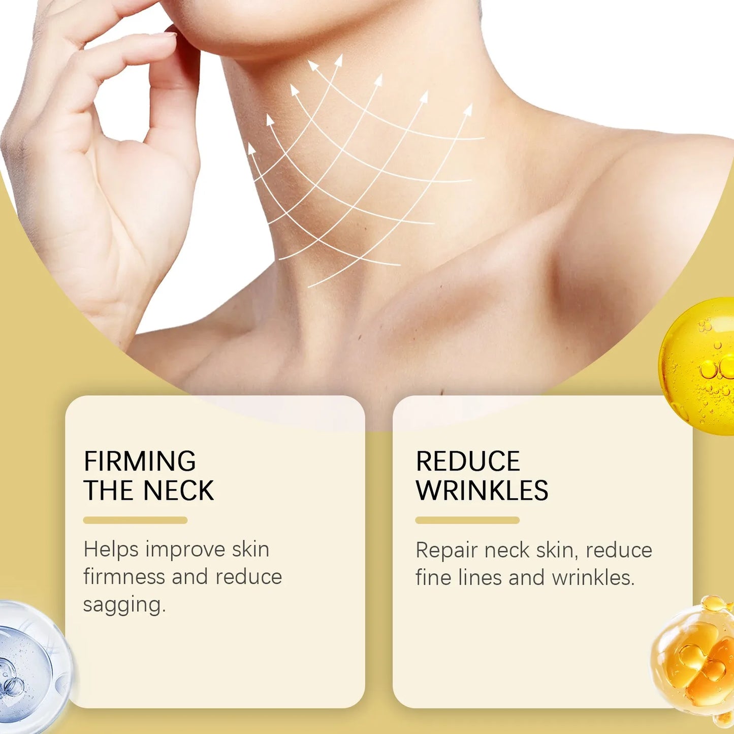 Firming Neck Cream with Massage Roller – Lift & Tighten Turkey Neck in 28 Days