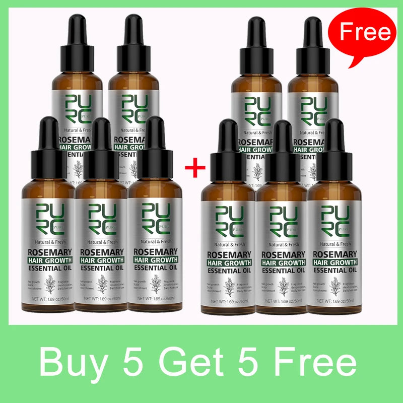 PURC Rosemary & Ginger Hair Growth Oil Treatment – Anti-Frizz, Anti-Dandruff (50ml)