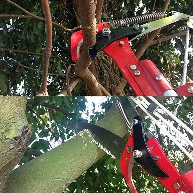 High-Reach Tree Pruning Scissors – High-Altitude Orchard Branch Cutter & Fruit Picker