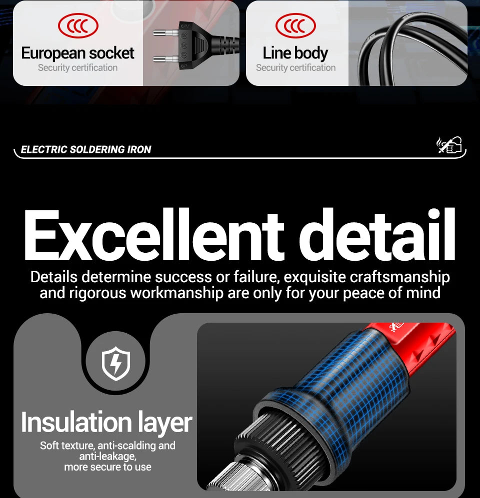 ANENG SL106 Electric Soldering Iron 110V/220V Adjustable Temperature Welding Solder US/EU Plug Professional Welding Tool