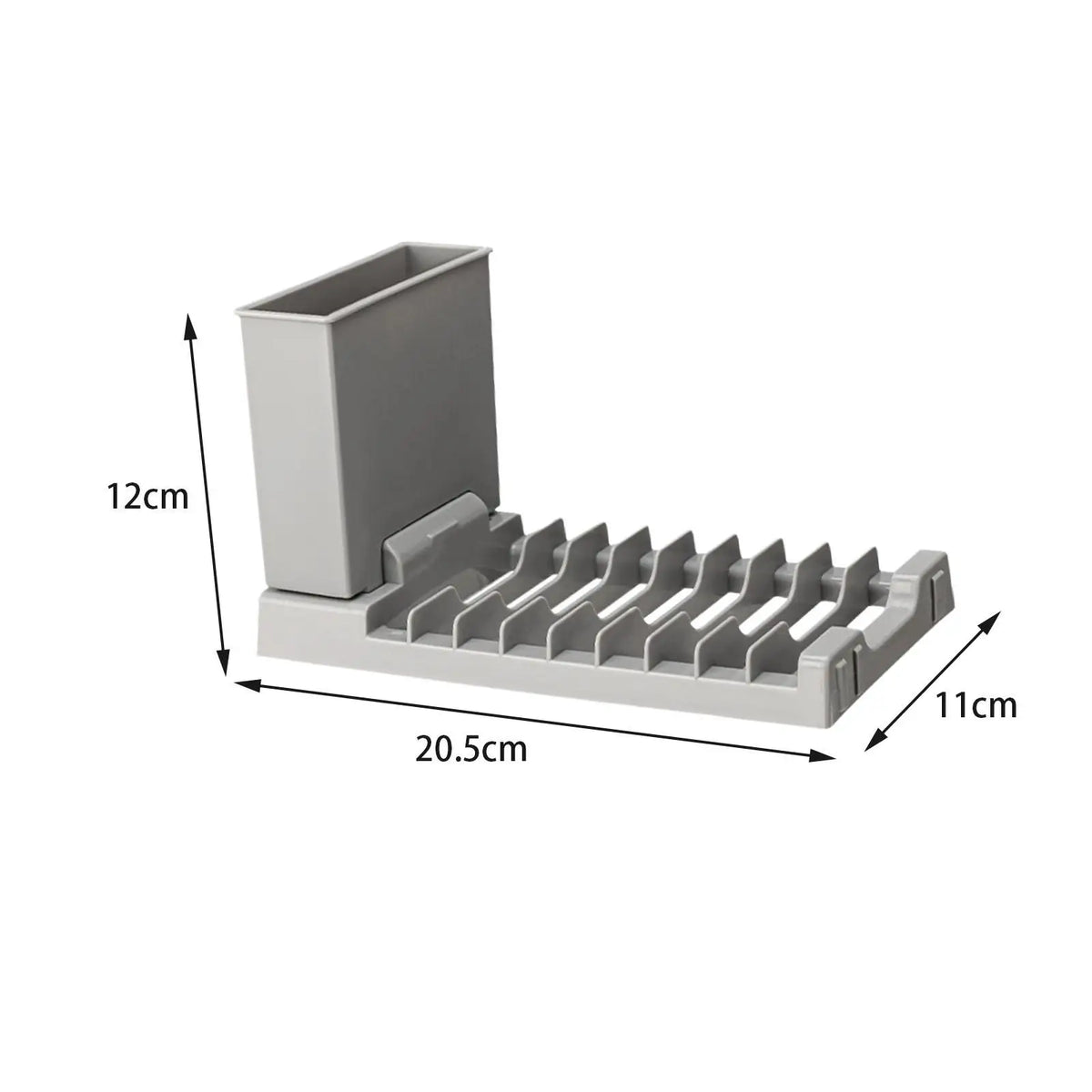 Compact Dish Drainer with Cutlery Holder - Small Sink Drying Rack - photo 6
