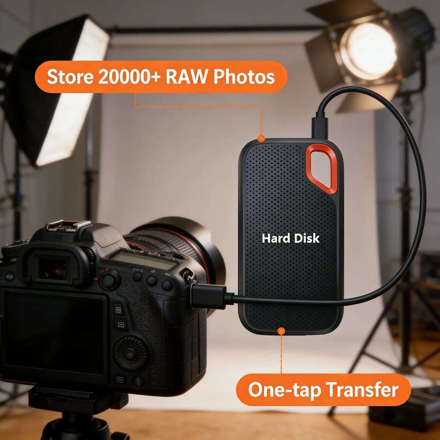 Ultra Thin Portable External SSD Solid State Drive | USB 3.1 Type-C