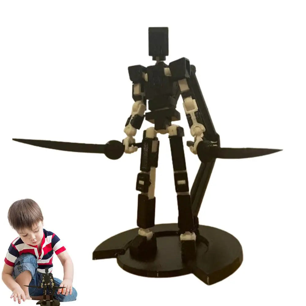 3D Movable Multi-Joint Robot Action Figure — Poseable Desktop Toy & Decor
